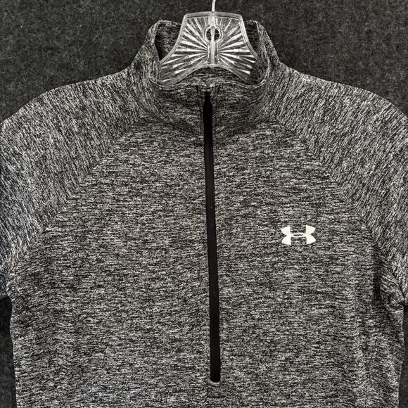 Under Armour Pullover Women's Small Gray Half Zip HeatGear Athletic Running Top - Picture 2 of 8